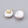 Natural Cultured Freshwater Pearl Pendants PEAR-F008-14G-2