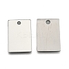 Tarnish Resistant 201 Stainless Steel Rectangle Mirror Polished Finish Stamping Blank Tag Pendants STAS-S031-01-1