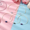 5Pcs Natural Gemstone Braided Bead Bracelets for Women BJEW-JB11356-S-1