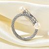 304 Stainless Steel Open Cuff Rings for Women RJEW-F173-04P-4