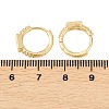 Rectangle Brass Micro Pave Clear Cubic Zirconia Hoop Earrings EJEW-D348-05G-3