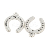 Tibetan Style Alloy Horseshoe Pendants TIBEP-23708-AS-RS-1