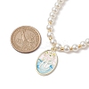 White Glass Pearl Beaded Necklaces NJEW-JN04652-03-3