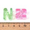 UV Plating Transparent Acrylic European Beads X-OACR-M027-02N-4