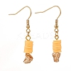 Polymer Clay Heishi Beads Dangle Earrings EJEW-JE04456-03-1