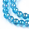 Electroplate Transparent Glass Beads Strands GLAA-T032-T6mm-AB06-2