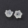 Chunky Clear Transparent Frosted Tulip Flower Acrylic Bead Caps X-PL543-1-2