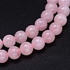 Pink Color Natural Madagascar Rose Quartz Beads Strands G-F222-41-8mm-2