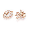 Brass with Cubic Zirconia Pendants KK-T072-52G-2