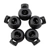 1-Hole Dyed Iron Spring Loaded Eco-Friendly Plastic Round Buckle Cord Toggle Lock Beans Stoppers for Sportwear Luggage Backpack Straps X-FIND-E004-60B-18mm-2