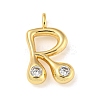Rack Plating Brass Micro Pave Cubic Zirconia Pendants KK-A200-24G-R-1