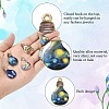 30Pcs 10 Styles Alloy Printed Pendants PALLOY-CJ0002-55-3