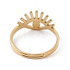 Ion Plating(IP) 201 Stainless Steel Evil Eye Adjustable Ring for Women LS-RJEW-K238-13G-2