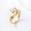 304 Stainless Steel Glass Finger Rings LS-MD8256-3-1