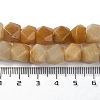 Natural Topaz Jade Star Cut Round Beads Strands G-M418-C15-01-5