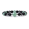 Natural Green Aventurine Heart Beaded Stretch Bracelet PW-WG70241-05-1