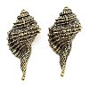 Brass Conch Figurines Statues for Home Desktop Feng Shui Ornament DJEW-Z008-05AB-1
