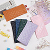 6Pcs 6 Colors Rectangle with Rhombus Pattern PU Imitation Leather Eyeglasses Pouch AJEW-CP0005-57-4