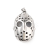 Retro 304 Stainless Steel Big Pendant Rhinestone Setting STAS-I205-09AS-1