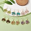 Natural Mixed Stone Chips Dangle Earrings EJEW-JE05726-2