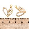 Brass Micro Pave Cubic Zirconia Pendants KK-I475-04G-3