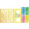 Multifunctional Plastic Geometric Drawing Ruler Set OFST-PW0005-01B-1