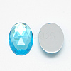 Acrylic Rhinestone Flat Back Cabochons X-GACR-Q011-13x18-04-2