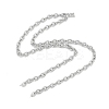 Brass M Pendant Cable Chain Necklace Making KK-U020-01P-1