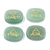 4Pcs 4 Styles Natural Green Aventurine Display Decorations G-F786-02D-05-1