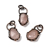 Natural Rose Quartz Pendants G-B149-08R-02-1