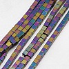 Electroplate Non-magnetic Synthetic Hematite Beads G-J170B-3x3mm-04-1