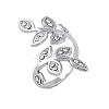 304 Stainless Steel Open Cuff Ring for Women RJEW-F166-12P-02-1
