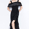 Polyester Pleated Lace Trim Ribbon OCOR-WH0079-45A-7