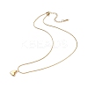 Heart Pendant Necklace with Twist Rope Chains X-NJEW-G074-45G-3