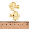 Hammered Heart Brass Dangle Stud Earrings LS-EJEW-R025-23G-5