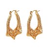 Brass Wire Wrapped Chunky Hoop Earrings for Women JE914A-1