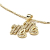 Golden Plated Brass Micro Pave Cubic Zirconia Pendant Necklaces LS-NJEW-L178-02G-01-1