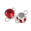 304 Stainless Steel Micro Pave Cubic Zirconia Connector Charms STAS-H240-50P-03-2