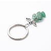 Natural Green Aventurine Angel Pendant Keychain KEYC-JKC00382-05-4