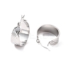 Non-Tarnish 304 Stainless Steel Thick Hoop Earrings for Women EJEW-P198-04P-2