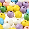 240Pcs 6 Colors Painted Natural Wood Beads WOOD-LS0001-47-4