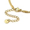 304 Stainless Steel Flat Snake Chain Bowknot Pendant Necklaces for Women NJEW-K383-02G-3