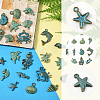 56Pcs 14 Styles Tibetan Style Ocean Theme Alloy Pendants FIND-SC0018-14-3