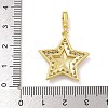 Rack Plating Brass Micro Pave Cubic Zirconia Pendants KK-I718-10G-01-3