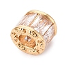 304 Stainless Steel Cubic Zirconia European Beads STAS-N128-01G-05-2