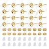 50Pcs Brass Earring Settings KK-TA0008-38B-2