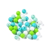 Round Food Grade Eco-Friendly Silicone Focal Beads SIL-F003-01E-1