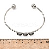 304 Stainless Steel Open Cuff Bangle Makings STAS-K320-01A-P-3