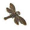 Tibetan Style Alloy Dragonfly Pendant Rhinestone Settings TIBEP-922-AB-FF-2