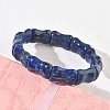 Bamboo Natural Lapis Lazuli Beads Stretch Bracelets for Women Men BJEW-K304-01H-3